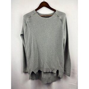 Women’s Just Female Medium Gray Long Sleeve Sweater with Shoulder Zippers